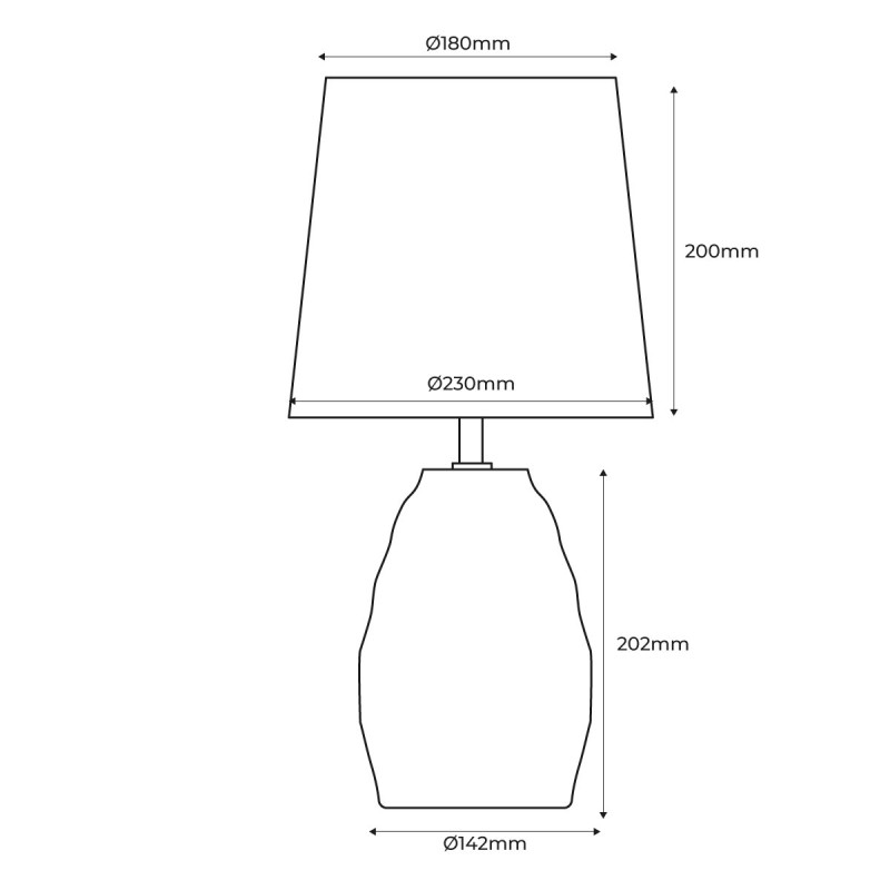 Lampe à poser en céramique orange FABILOS 