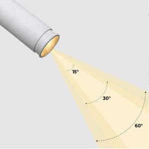 Spot avec faisceau lumineux de 15° à 60°