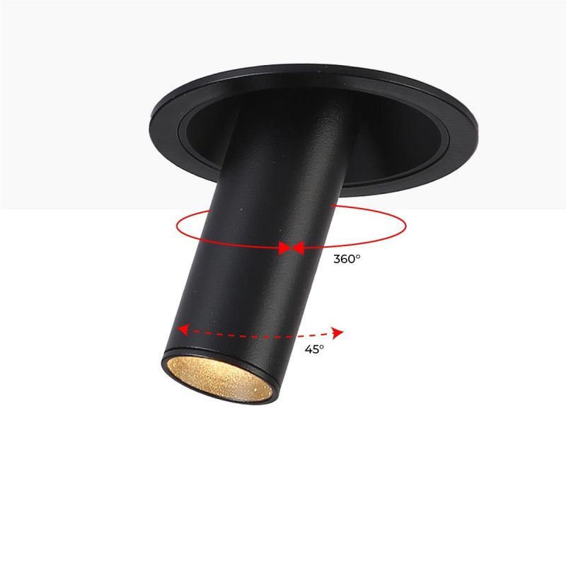 Spot lumière réglable de 15° à 60° en tournant l'objectif Spot lumière réglable de 15° à 60° en tournant l'objectif