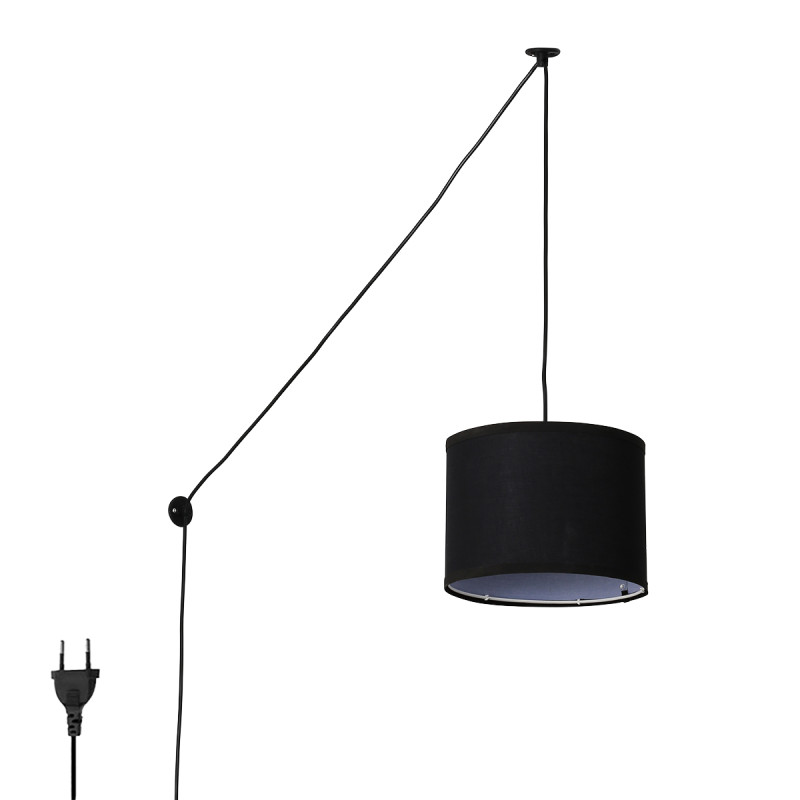 Fil de suspension lustre et luminaire Noir Douille E27