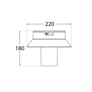 Dimensions de la borne FELICE 200