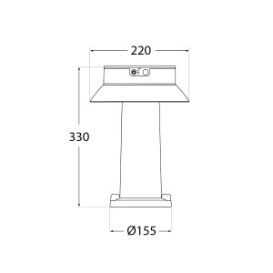 Dimension de la borne LED FELICE 400