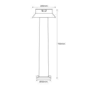 Dimension de la borne FELICE 800