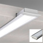 Profil aluminium encastré pour bande LED avec diffuseur - 23x8mm - 2 embouts - 2 mètres