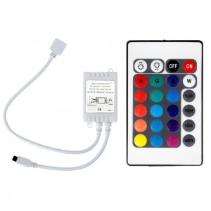 Contrôleur RGB 12V 6A avec télécommande IR 24 touches