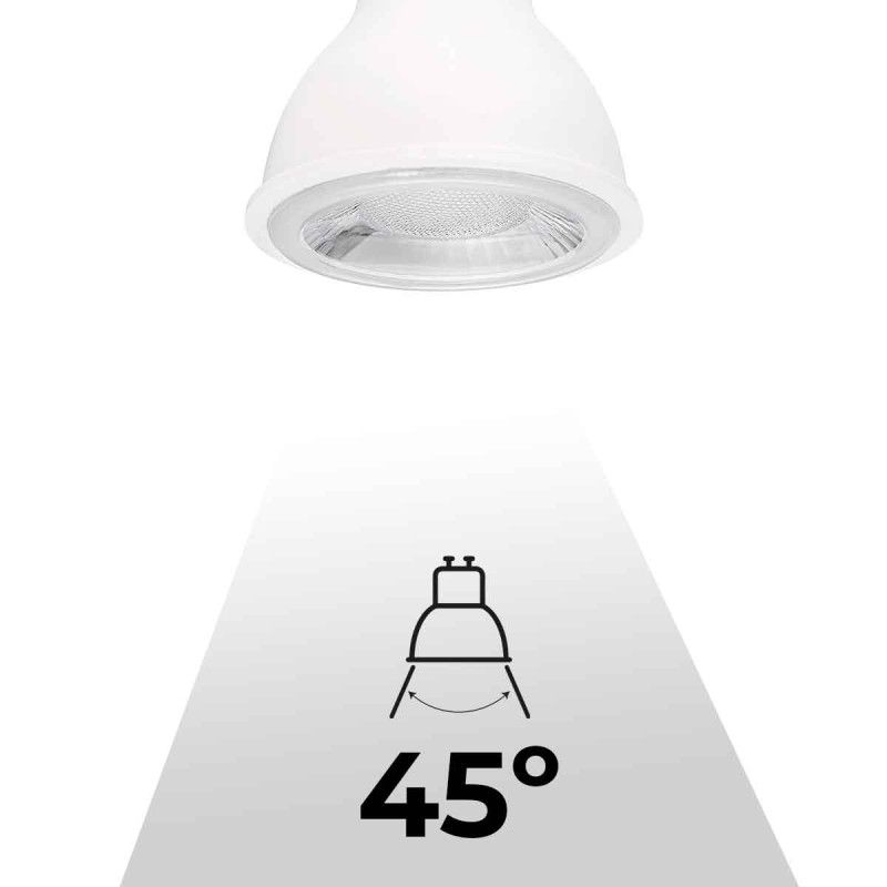 Ampoule dichroïque LED GU10 faisceau lumineux 45° Ampoule dichroïque LED GU10 faisceau lumineux 45°