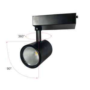 Projecteur LED sur rail monophasé spécial boulangeries - Driver Philips -  LED COB - 40W