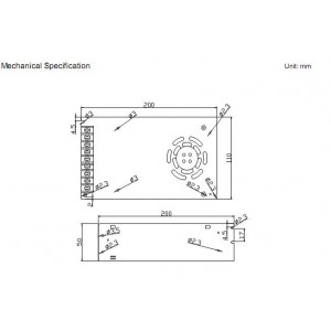 Transformateur 350W 12V-DC