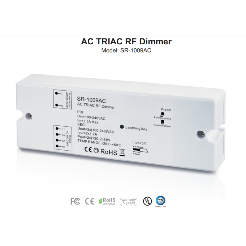 Variateur monochrome  AC TRIAC RF Dimmer Variateur monochrome  AC TRIAC RF Dimmer