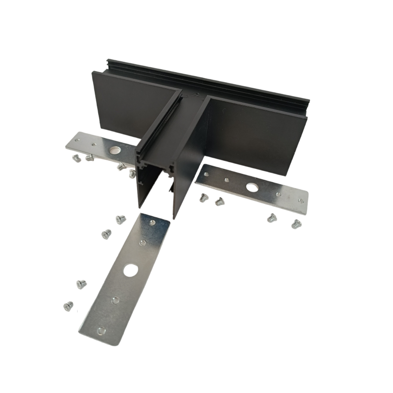 Raccordement en T pour rails de surface