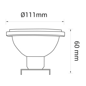 Dimensions de l'ampoule AR111
