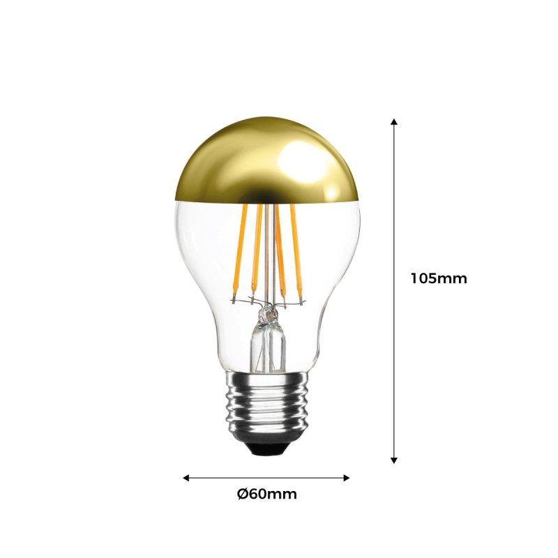 Ampoule E27 4W filament miroir bas