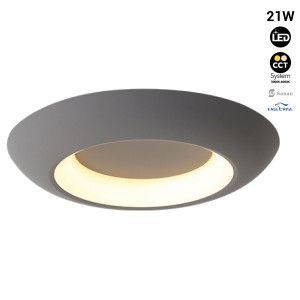 28W Plafonnier en Bois Massif 5CM Ultra-fin Lampe Encastrable de Plafond  Eclairage Intérieur 2520LM LED Plat Rond Moderne Minimaliste en Chêne