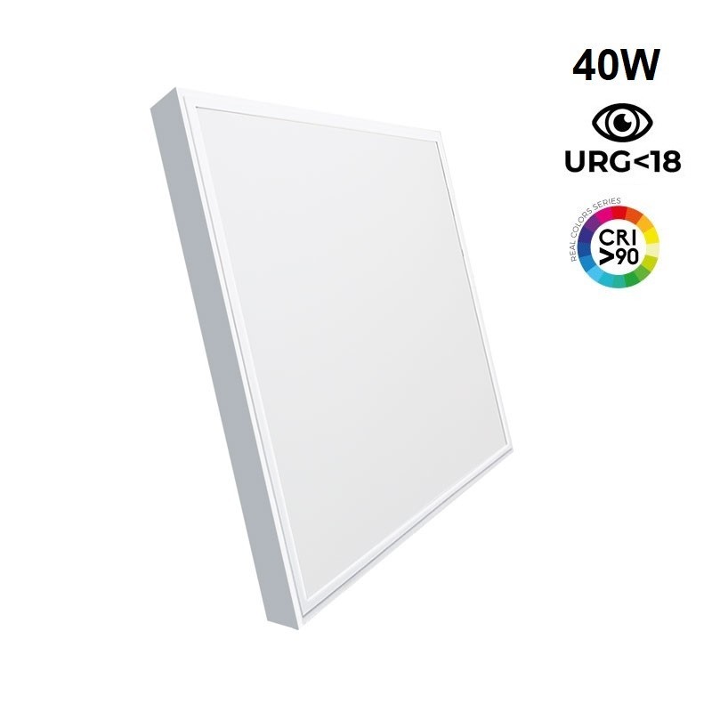 Panneau LED plat en saillie 60x60cm - Driver OSRAM - 40W - UGR18