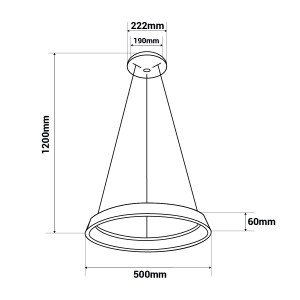 Lampe en suspension LED ONCAMO 30W couleur blanc