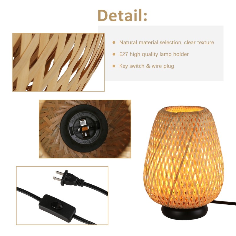 Lampe artisanale en fibres naturelles Lampe artisanale en fibres naturelles