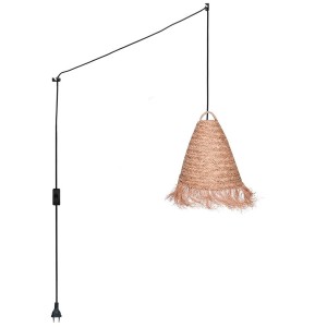 Suspension en fibre naturelle "Nam" avec câble ajustable en hauteur