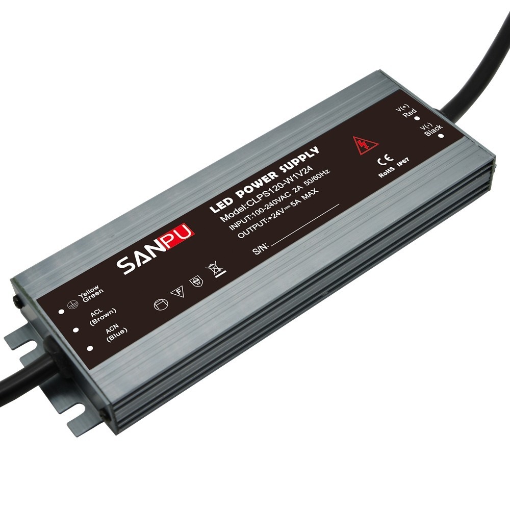 Transformateur étanche 24V 120W 5A IP67