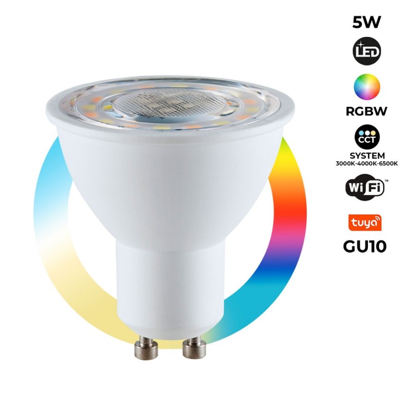 Ampoule LED Smart WIFI GU10 - RGBW + CCT - 5W