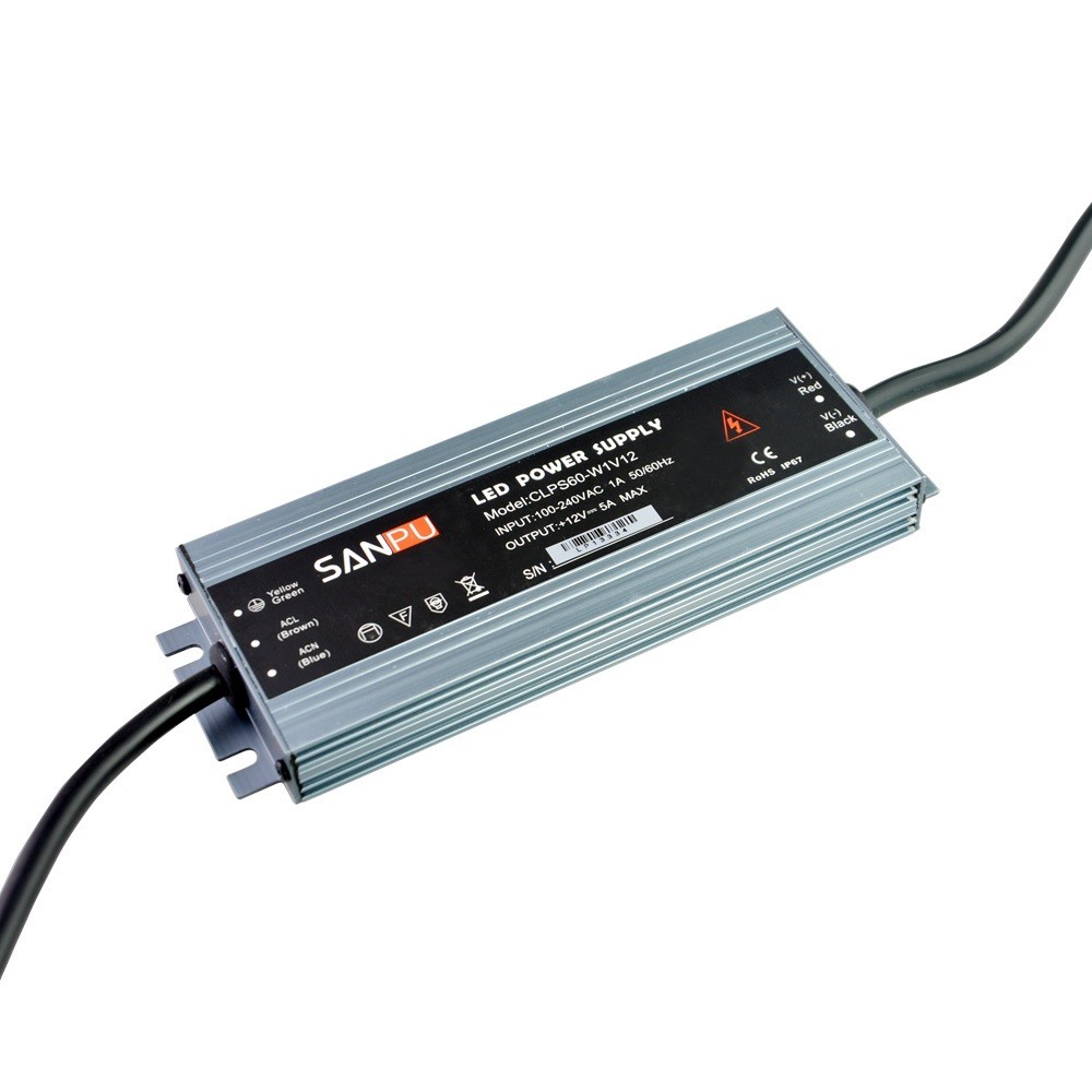 Transformateur étanche 60W 12V DC 5A IP67