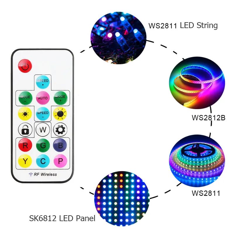 Contrôleur LED IC RGB/RGBW à télécommande RF Contrôleur LED IC RGB/RGBW à télécommande RF