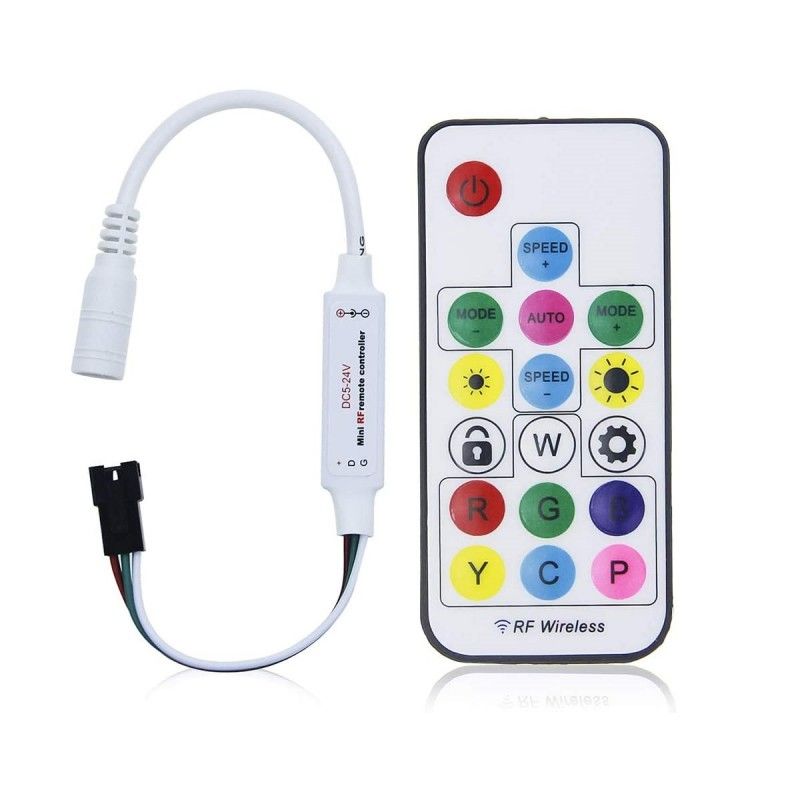 Kit de bande LED Octans RGB avec télécommande et contrôle WIFI via APP (5V  DC), 4 x 0,5 m, Plastique.