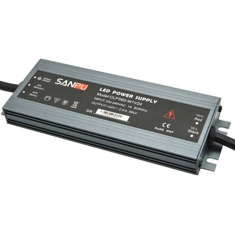 ALIMENTATION ÉTANCHE COMPACTE 60W IP67 SORTIE 24V-DC 2.5A ALIMENTATION ÉTANCHE COMPACTE 60W IP67 SORTIE 24V-DC 2.5A