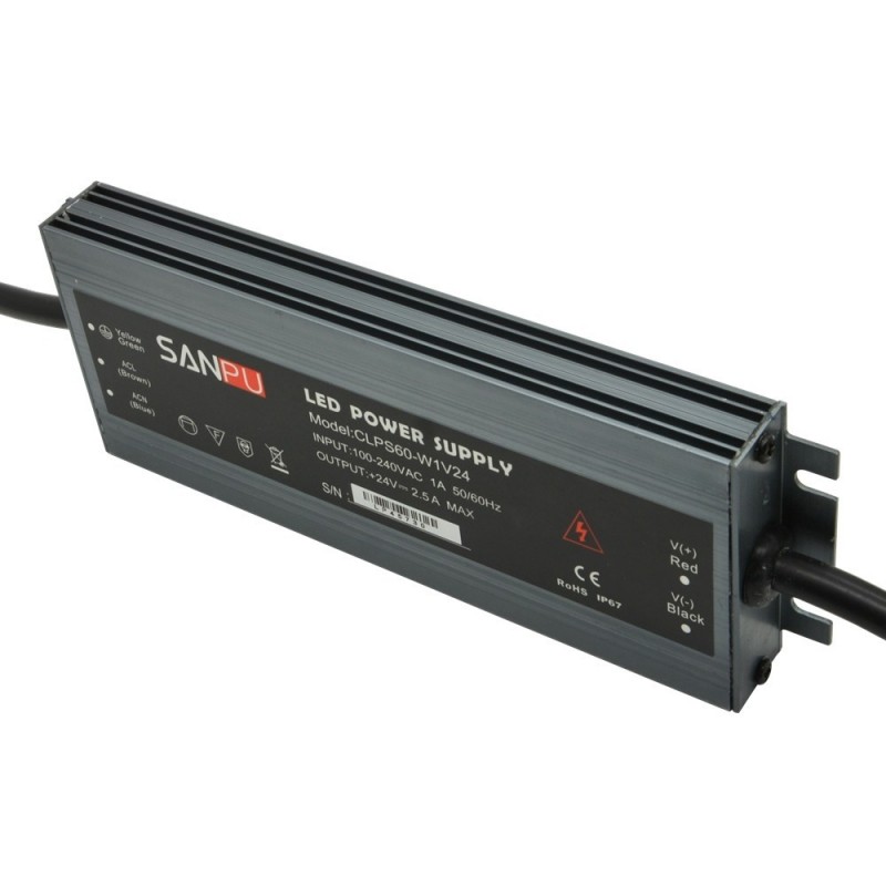 ALIMENTATION ÉTANCHE COMPACTE 60W IP67 SORTIE 24V-DC 2.5A ALIMENTATION ÉTANCHE COMPACTE 60W IP67 SORTIE 24V-DC 2.5A
