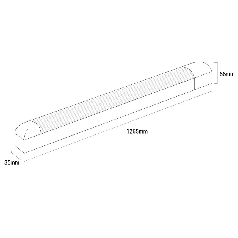 Réglette pour tube LED T8 avec diffuseur - 120cm