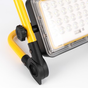 HOMCOM HOMCOM Projecteur de chantier LED 50W 5000K blanc - projecteur LED  fil inclus 3 m - étanche IP65 - projecteur chantier pivotant 360° - métal  alu. jaune noir pas cher 