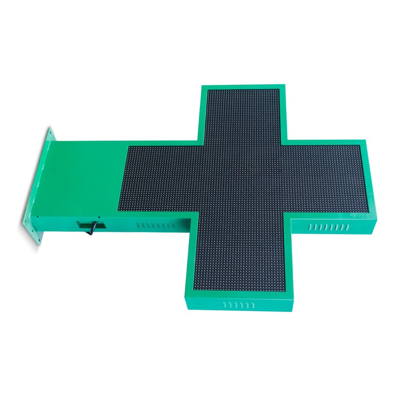 Croix de pharmacie conçue pour être solidement ancrée sur les façades. Croix de pharmacie conçue pour être solidement ancrée sur les façades.