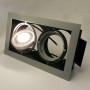 Cardan en acier pour deux ampoules QR111 LED