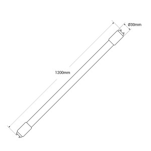 Tube neon Led T8 120cm blanc froid 6000k 1800Lm 18W professionnel