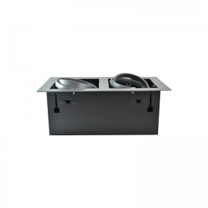 Cardan en acier pour deux ampoules QR111 LED