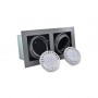 Cardan en acier pour deux ampoules QR111 LED