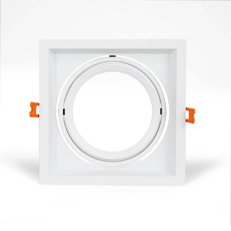 Cardan aluminium pour une ampoule QR111 LED Basculable 175x175 mm