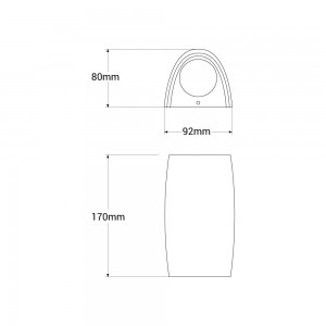 APPLIQUE EXTÉRIEURE FUMAGALLI MARTA OPALE IP55 ET AMPOULE GU10 DE 3,5W