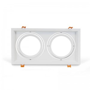Cardan Aluminium pour deux ampoules QR111 LED Basculable