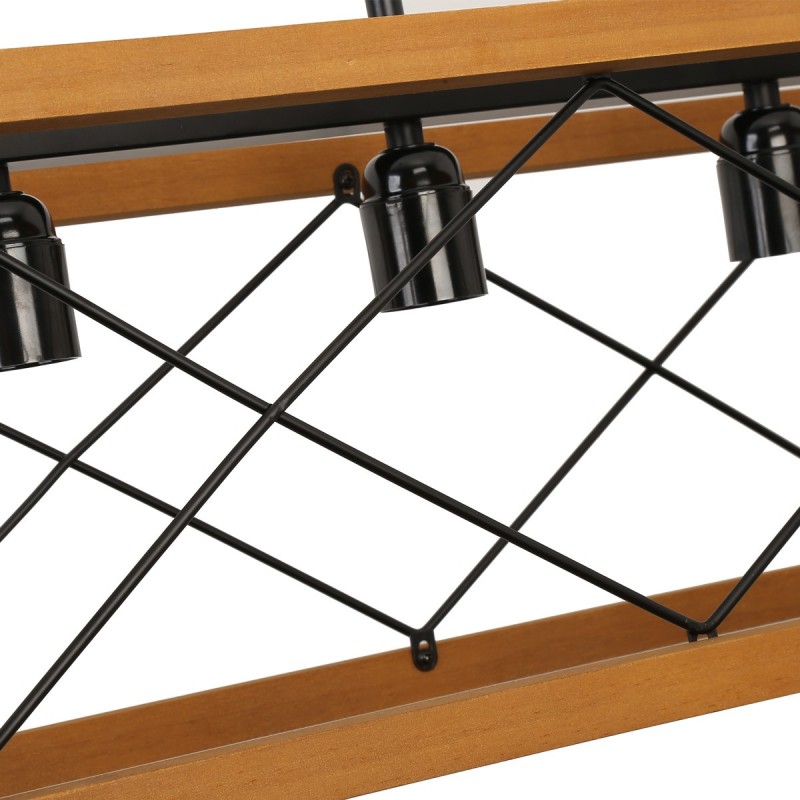 Suspension industrielle en bois et en métal Suspension industrielle en bois et en métal