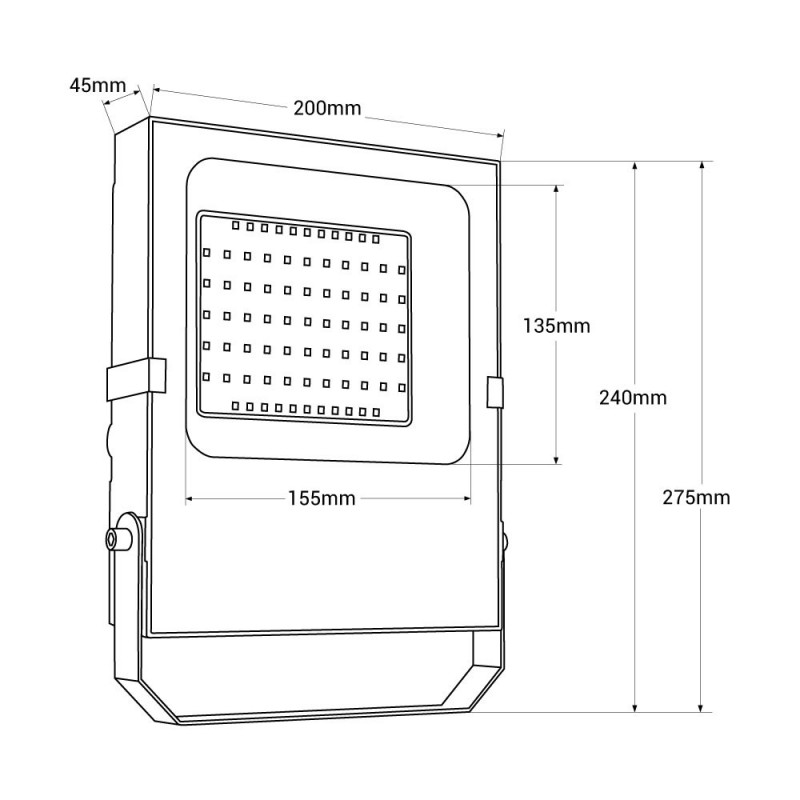 Projecteur LED d'extérieur 50W - 12-24V DC - 120º - IP66