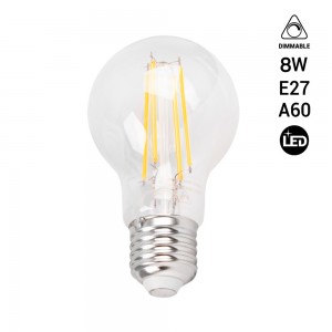 Ampoule LED Filament E27 8W A60 dimmable