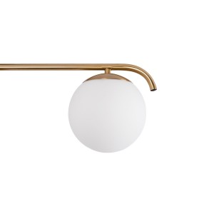 Plafonnier triple globe en verre et laiton TALÍ - Inspiration FLOS IC