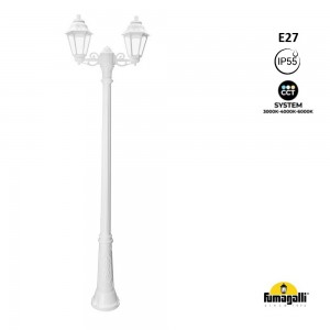 Lampadaire extérieur double FUMAGALLI "Gigi Bisso/Anna" - 2x E27 - CCT - IP55