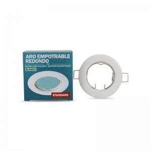 Support GU10 encastrable rond en aluminium