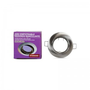 Support GU10 rond encastrable inclinable aluminium