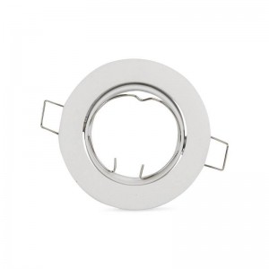 Support GU10 rond encastrable inclinable aluminium