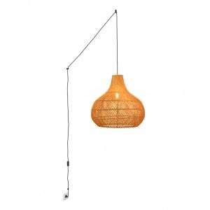 Lampe suspendue en osier