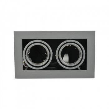 Cardan en acier pour 2 ampoules dichroïques Ø50mm Cardan en acier pour 2 ampoules dichroïques Ø50mm
