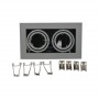 Cardan en acier pour 2 ampoules dichroïques Ø50mm Cardan en acier pour 2 ampoules dichroïques Ø50mm