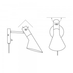 Applique murale orientable réplique Louis Poulsen